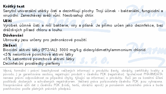 SANYTOL dezinfekce jednorz.istc utrky 36ks