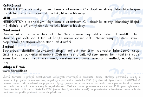 Herbofitky s islandskm liejnkem a vit.C 36ks