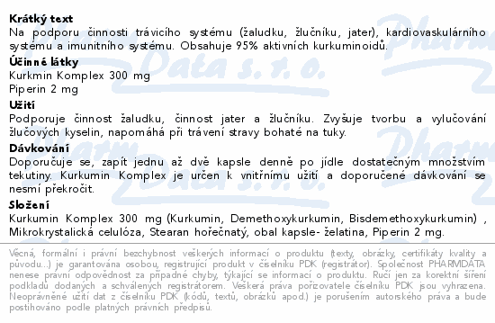 Kurkumin Komplex Forte 300mg cps.60