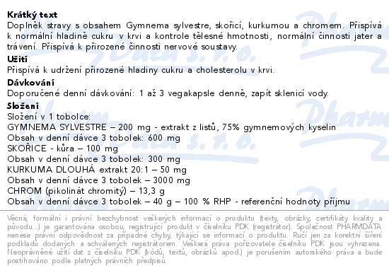 GURMAR-GYMNEMA+skoice+kurkuma 60 vega tob.SETARIA