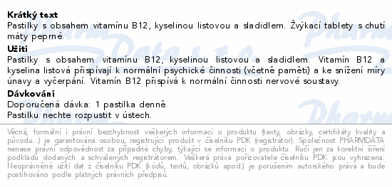 Vita B12+kyselina listov 1mg-400mcg tbl.30