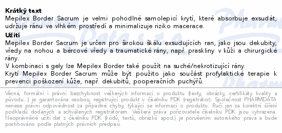 Kryt Mepilex Border Sacrum 16x20cm 10ks