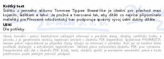 Tommee Tippee Breast-like dudlk 6-18m 2ks