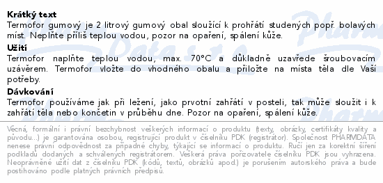 Termofor zahvac lhev 2l