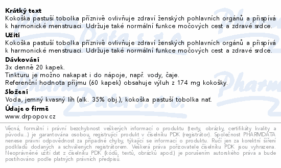 Dr.Popov Kapky bylinn Kokoka past.tobolka 50ml