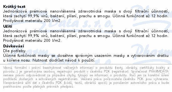 NANO M.ON nanovlkenn maska 1ks