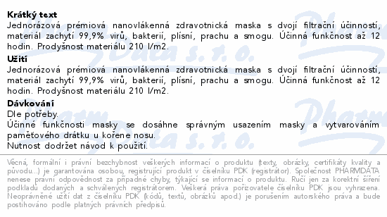 NANO M.ON nanovlkenn maska 5ks