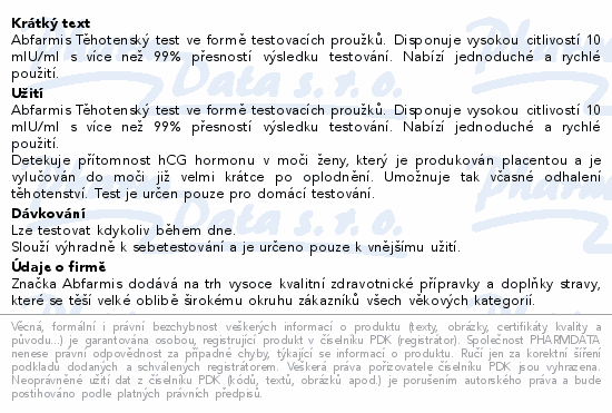 Abfarmis Thotensk test 10mIU-ml prouek 2ks