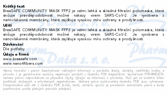 BreaSAFE COMMUNITY MASK FFP2 bl L 5ks