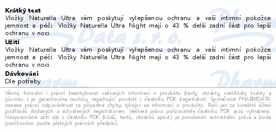 Naturella Ultra Night 4 vloky 14ks