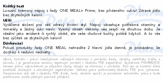 NUPO One Meal +Prime hotov npoj vanilka 330ml