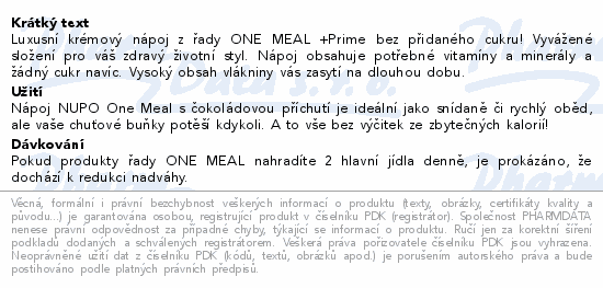 NUPO One Meal +Prime hotov npoj okolda 330ml