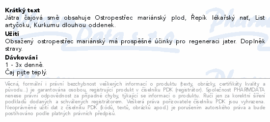 Megafyt Bylinkov lkrna Jtra aj.sms 20x1.5g