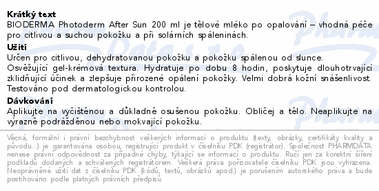 BIODERMA Photoderm After sun gel-krm 200ml