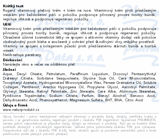 Rugard sada vitamin.krm 100ml+krm na ruce 50ml