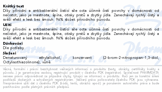 Luba istc ubrousky s octem rzn povrchy 24ks