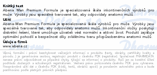 Inkont.vloky Abena Man Premium Formula 1 15ks