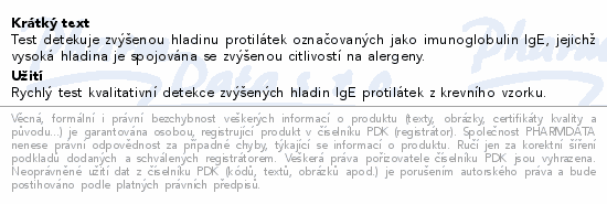 Imutest Autotest na alergie Test na alergii