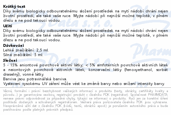 Claro Prostedek na myt ndob rebarb.EKO 500ml