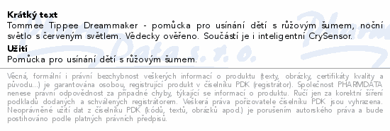 Tommee Tippee Dreammaker pomcka pro spnek 0m+