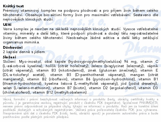 Verra Plodnost&Thotenstv cps.60