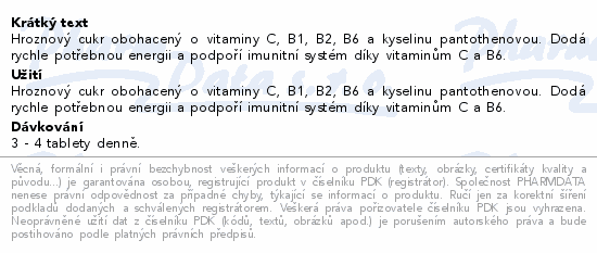 Energit Hroznov cukr multivitamn jahoda tbl.17