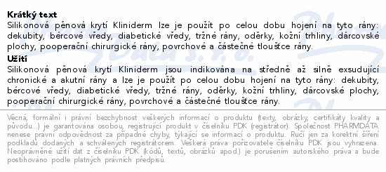 Pnov silikonov obvaz Kliniderm 15x15cm 5ks