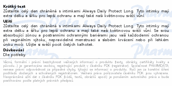 Always Daily Protect Long intimky s vn L 48ks