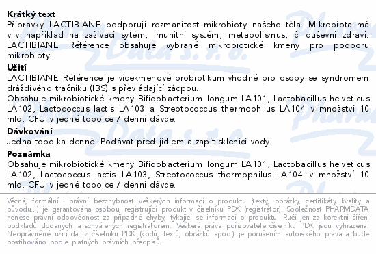 LACTIBIANE Rfrence tob.30