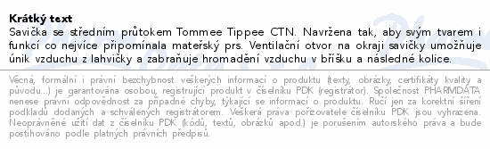 Tommee Tippee CTN Savika rychl prtok 6+m 2ks