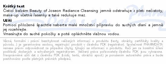 Beauty of Joseon Radiance istic balzm 100ml