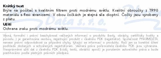 GLASSA brle na PC ern +0.00