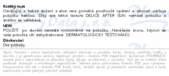 Delice Solaire osvujc krm po opalovn 200ml