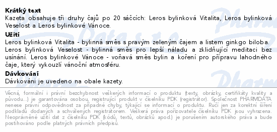 LEROS aje pro voav Vnoce 3x20sk