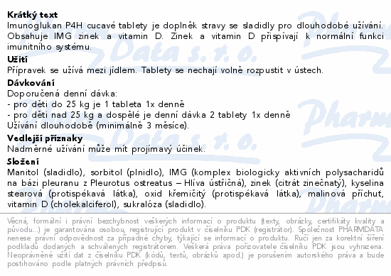 Imunoglukan P4H cucav tbl.60