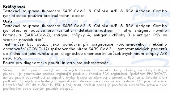 Fluorecare SARS-CoV-2-chipka A-B-RSV test 1ks