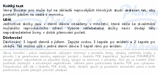 Verra Plodnost Booster pro mue cps.150
