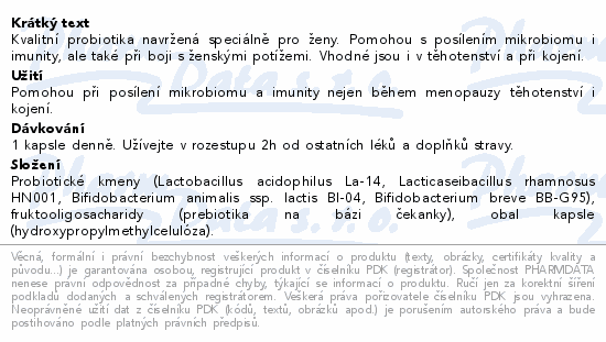 Verra Probiotika pro eny 30ks