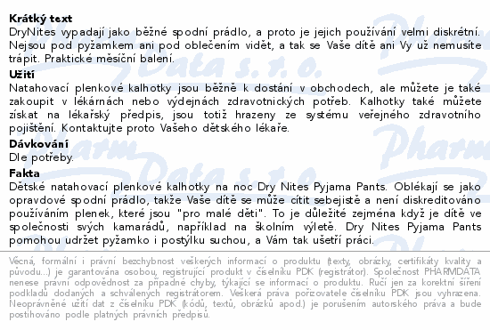 DryNites natah.kalhot.dvky 3-4roky-12-21kg-4x16ks