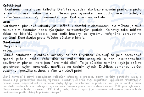 DryNites natah.kalhot.dvky 13+let-48-60kg-3x11ks