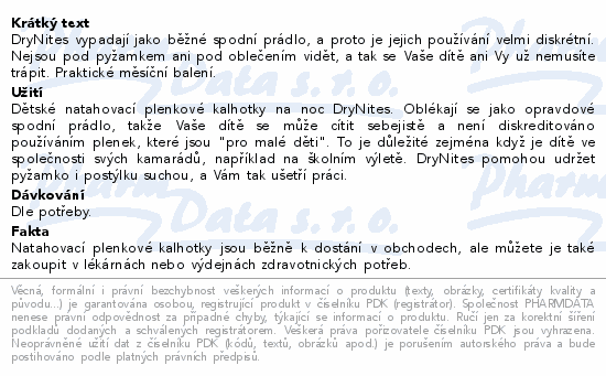 DryNites natah.kalhot.dvky 4-7let-17-30kg-4x16ks
