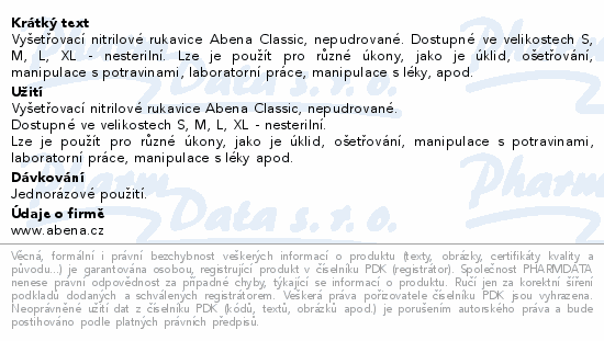 ABENA Rukavice vyet.Nitril S nepudr.modr 30ks