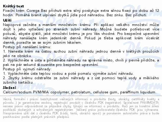 Corega Bez pchuti Extra siln fixan krm 40g