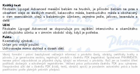Fitobalm masn balzm na hrudnk 50ml Pharmalife