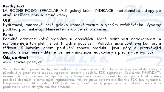 LA ROCHE-POSAY EFFACLAR A.Z. gel-krm 40ml