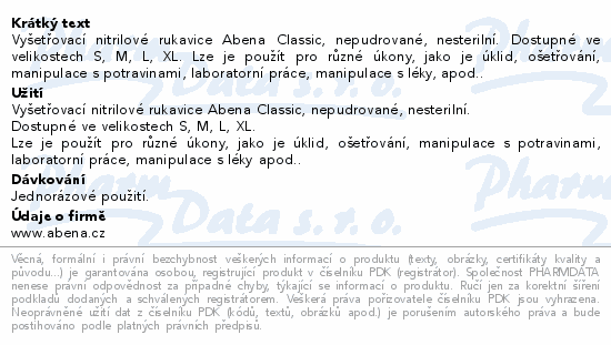 ABENA Rukavice vy.Nitril Clas.L nepudr.modr 30ks