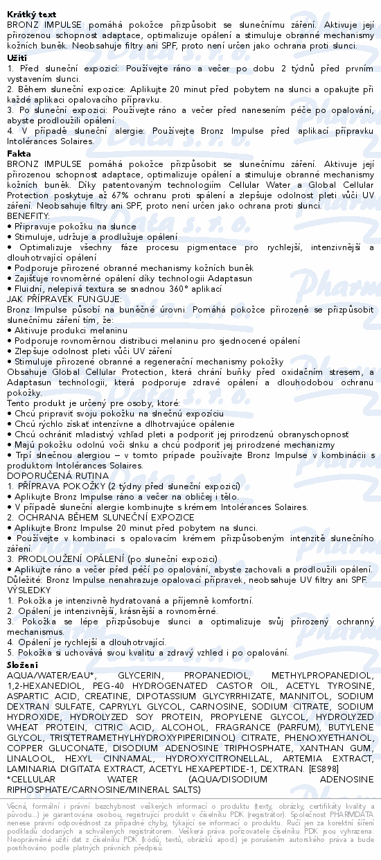 ESTHEDERM Bronz Impulse pprava na opalovn150ml