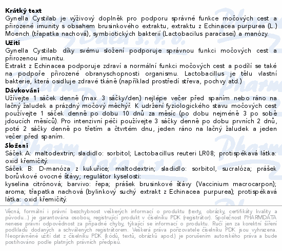 Gynella Cystilab 10 sk 40g