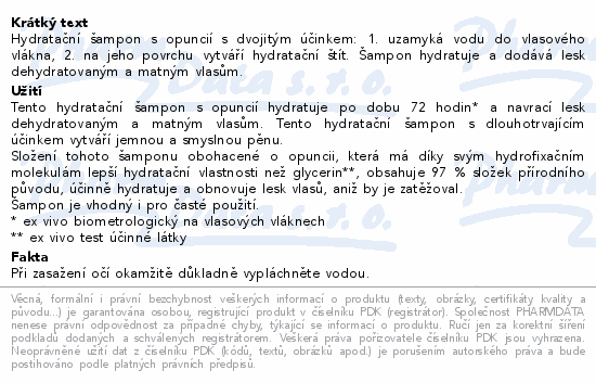 KLORANE Hydratan ampon s opunci 200ml