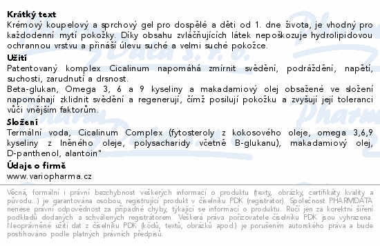 DERMEDIC Cicatopy krmov koupel.a sprch.gel 300ml